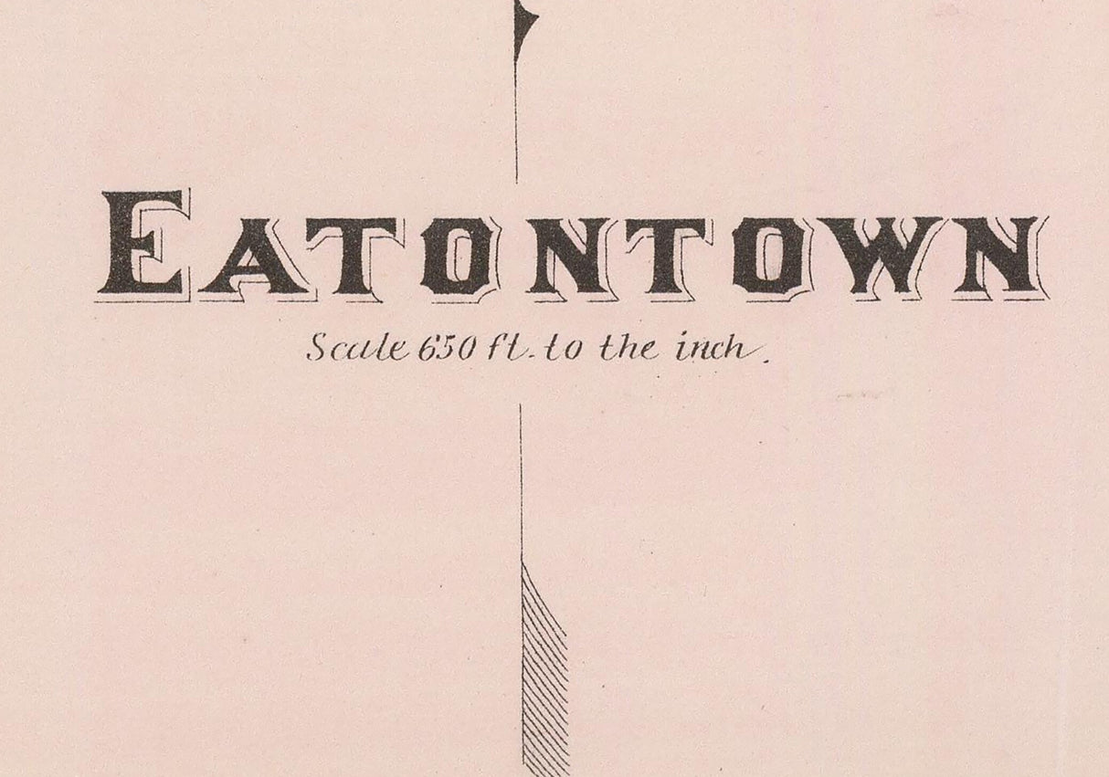 1878 Map of Eatontown New Jersey