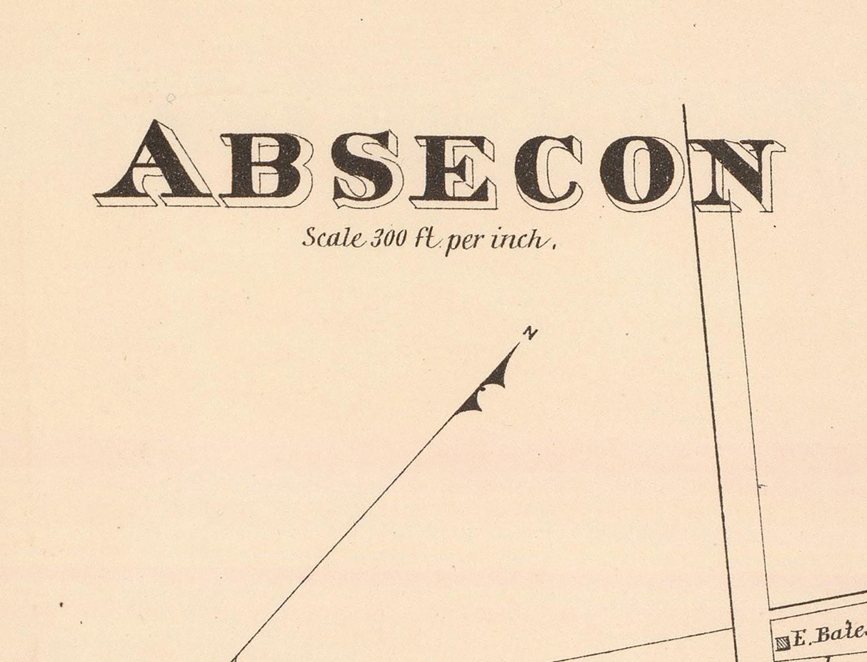 1878 Map of Absecon New Jersey