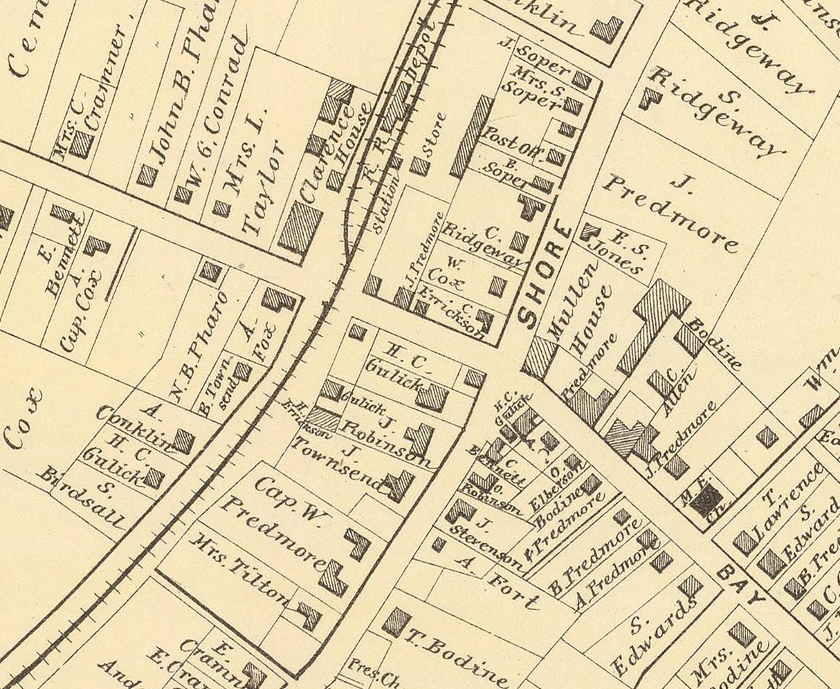 1878 Map of Barnegat New Jersey