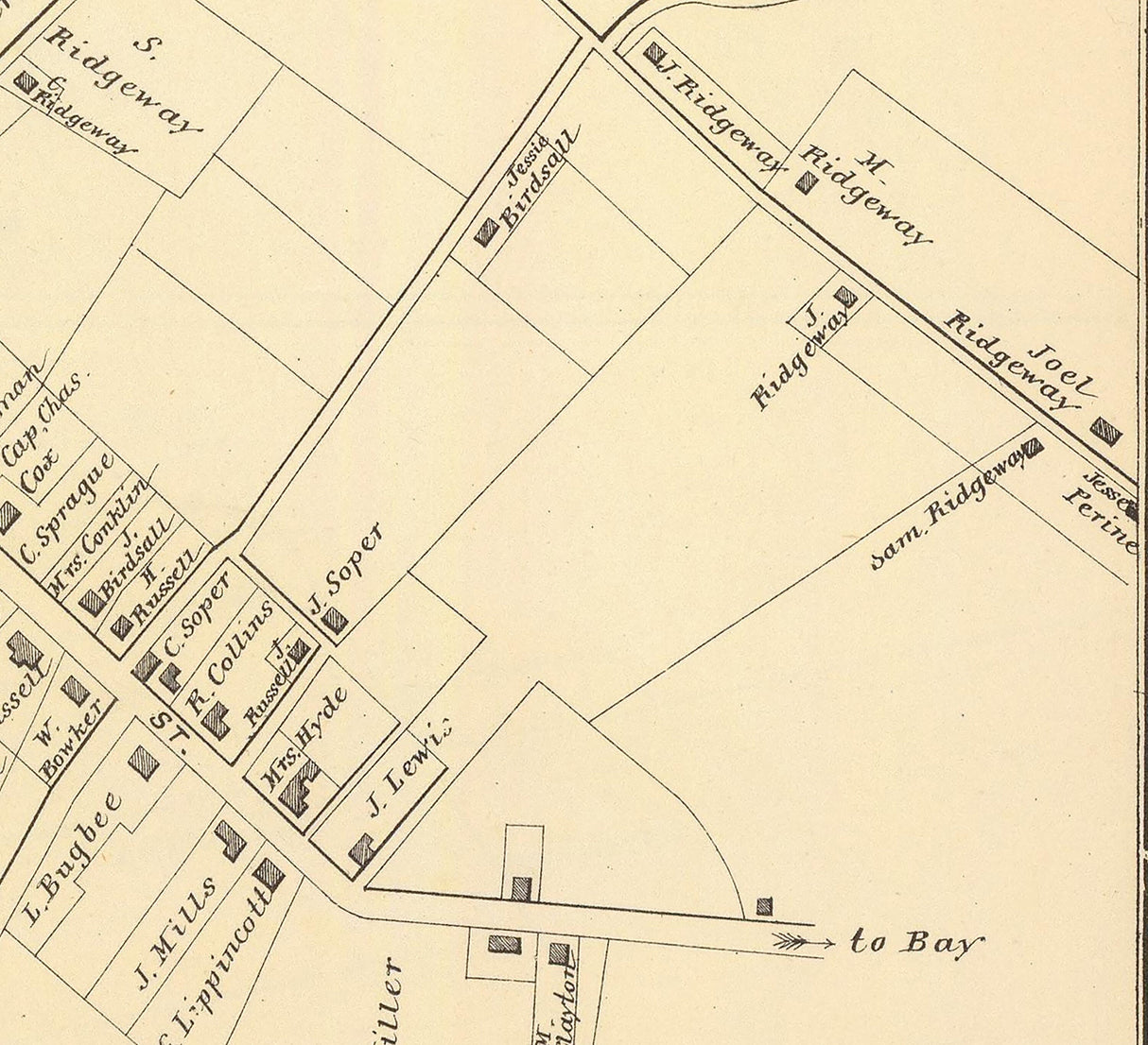 1878 Map of Barnegat New Jersey