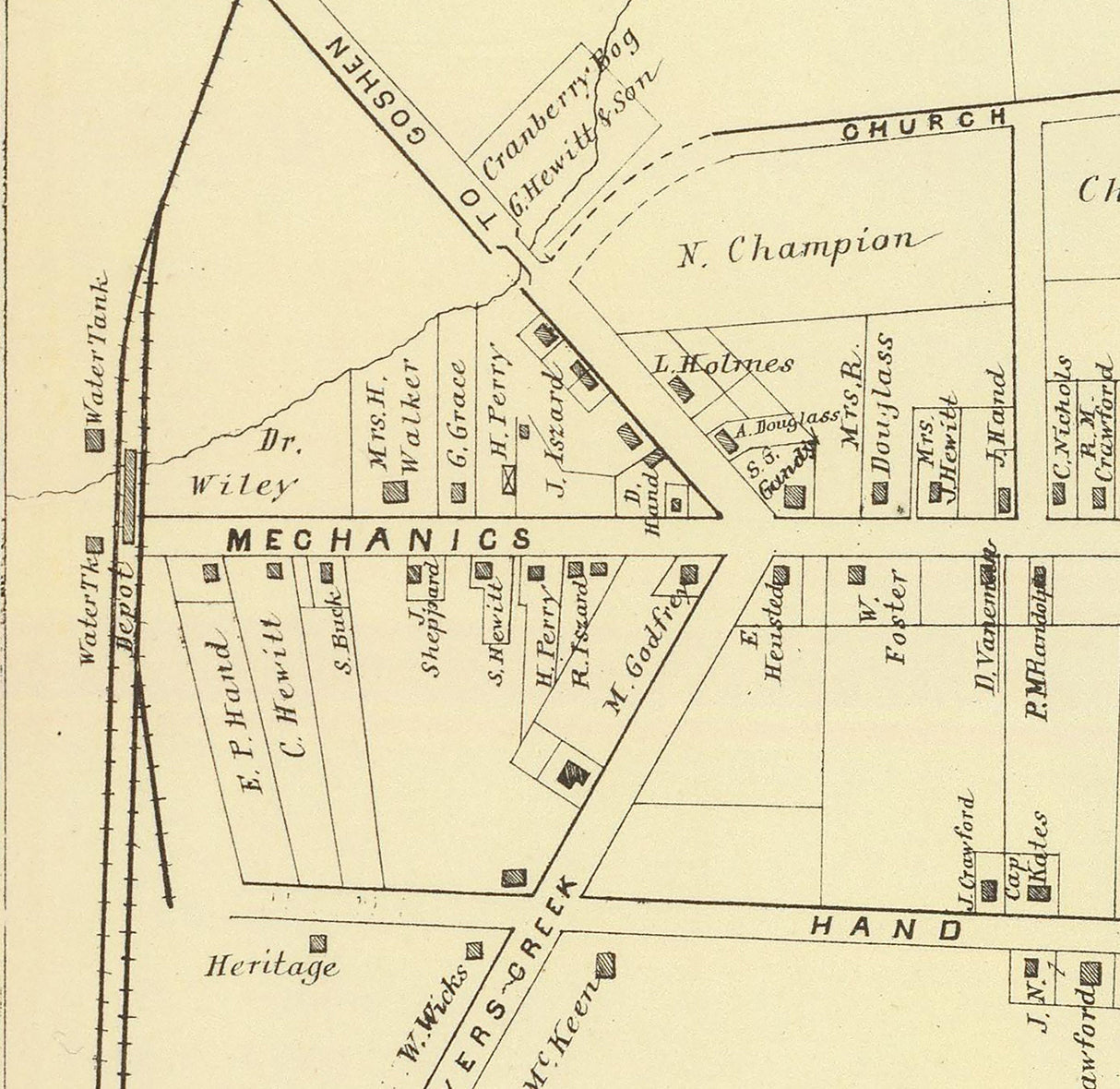 1878 Map of Cape May Court House New Jersey
