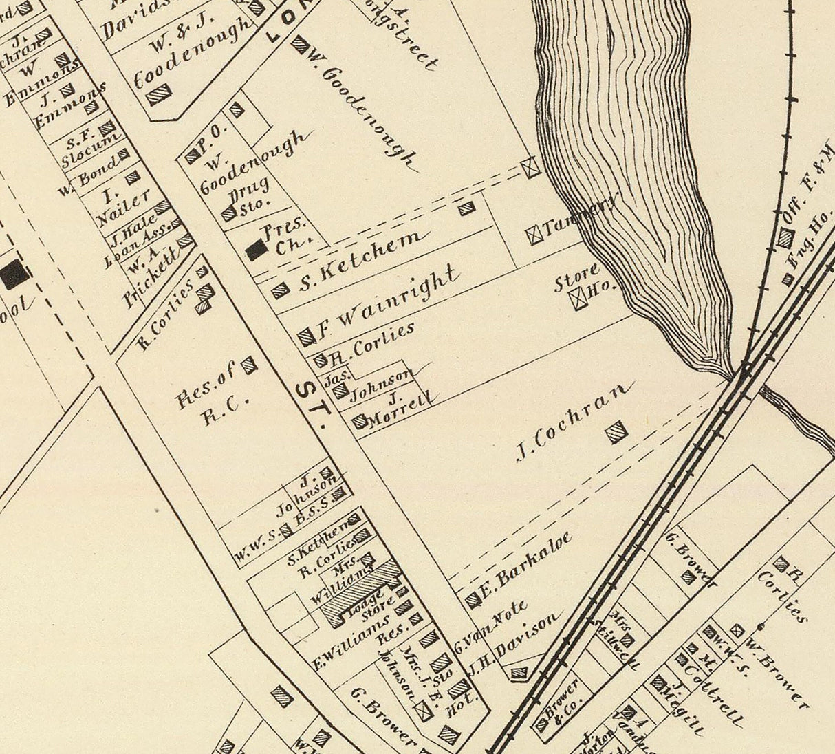 1878 Map of Farmingdale New Jersey
