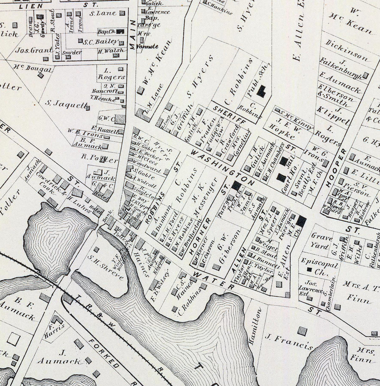 1878 Map of Toms River New Jersey