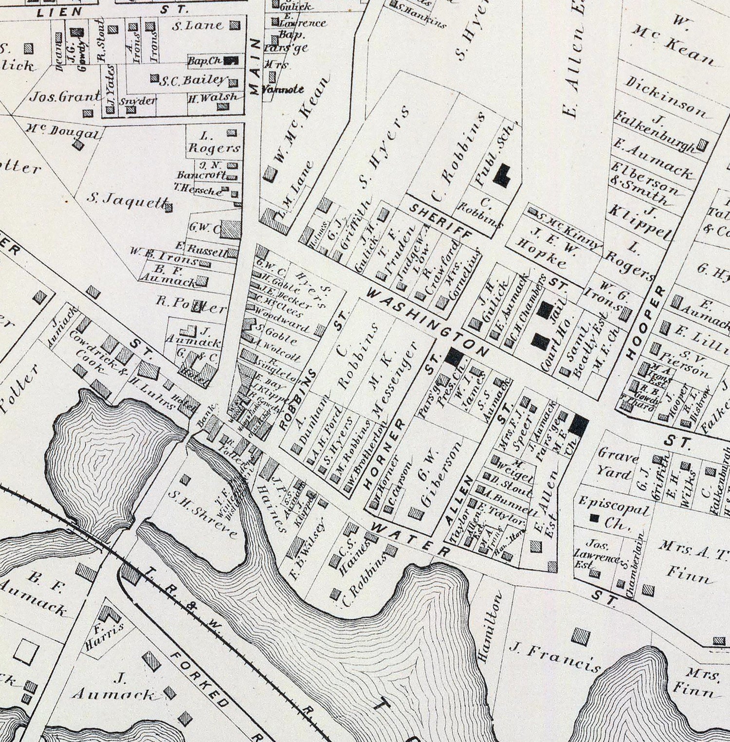 1878 Map of Toms River New Jersey