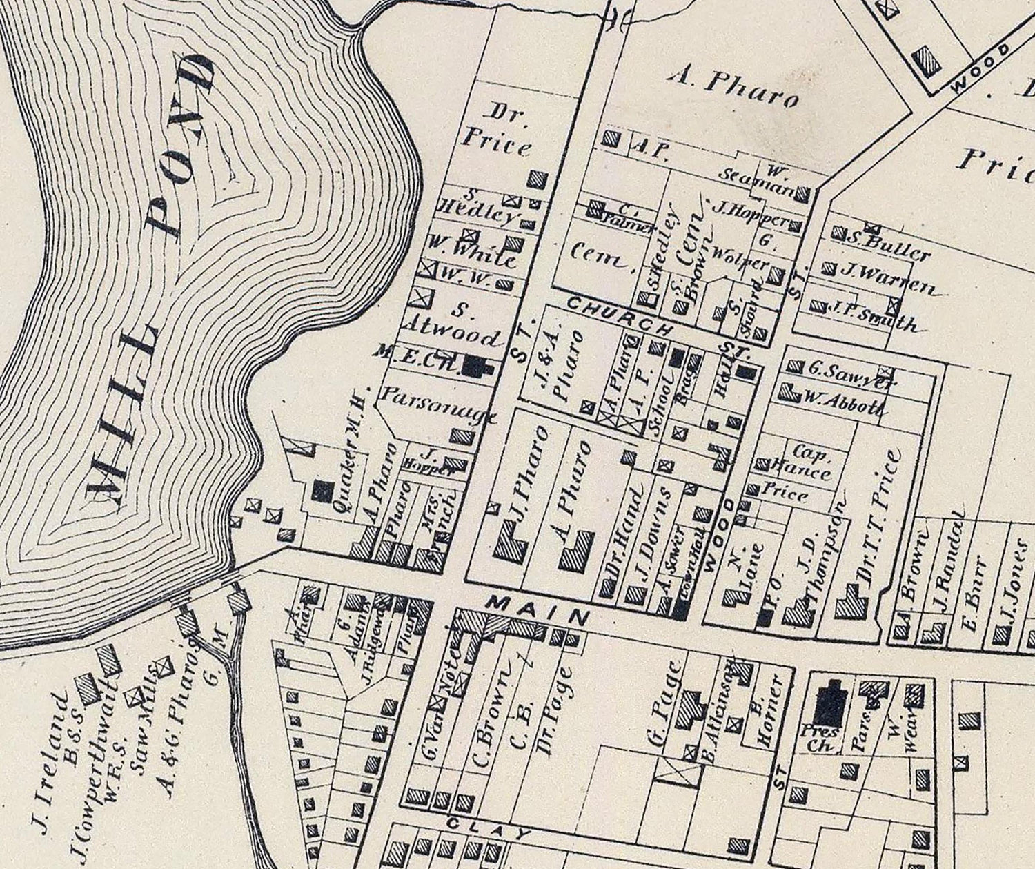1878 Map of Tuckerton New Jersey