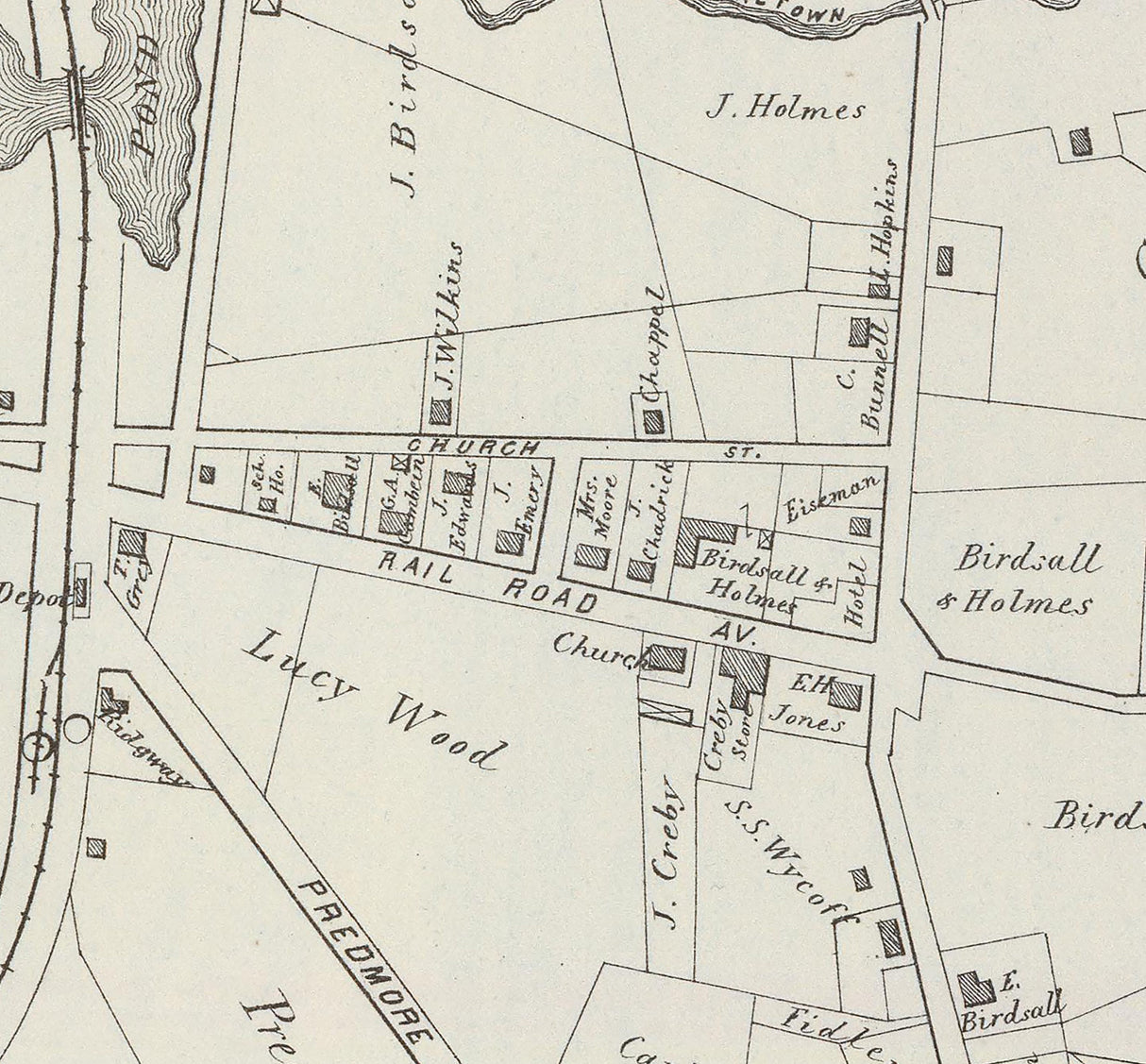 1878 Map of Waretown New Jersey