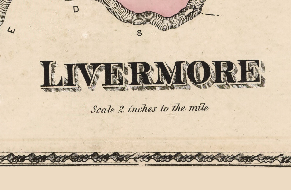 1873 Map of Livermore Township Androscoggin County Maine