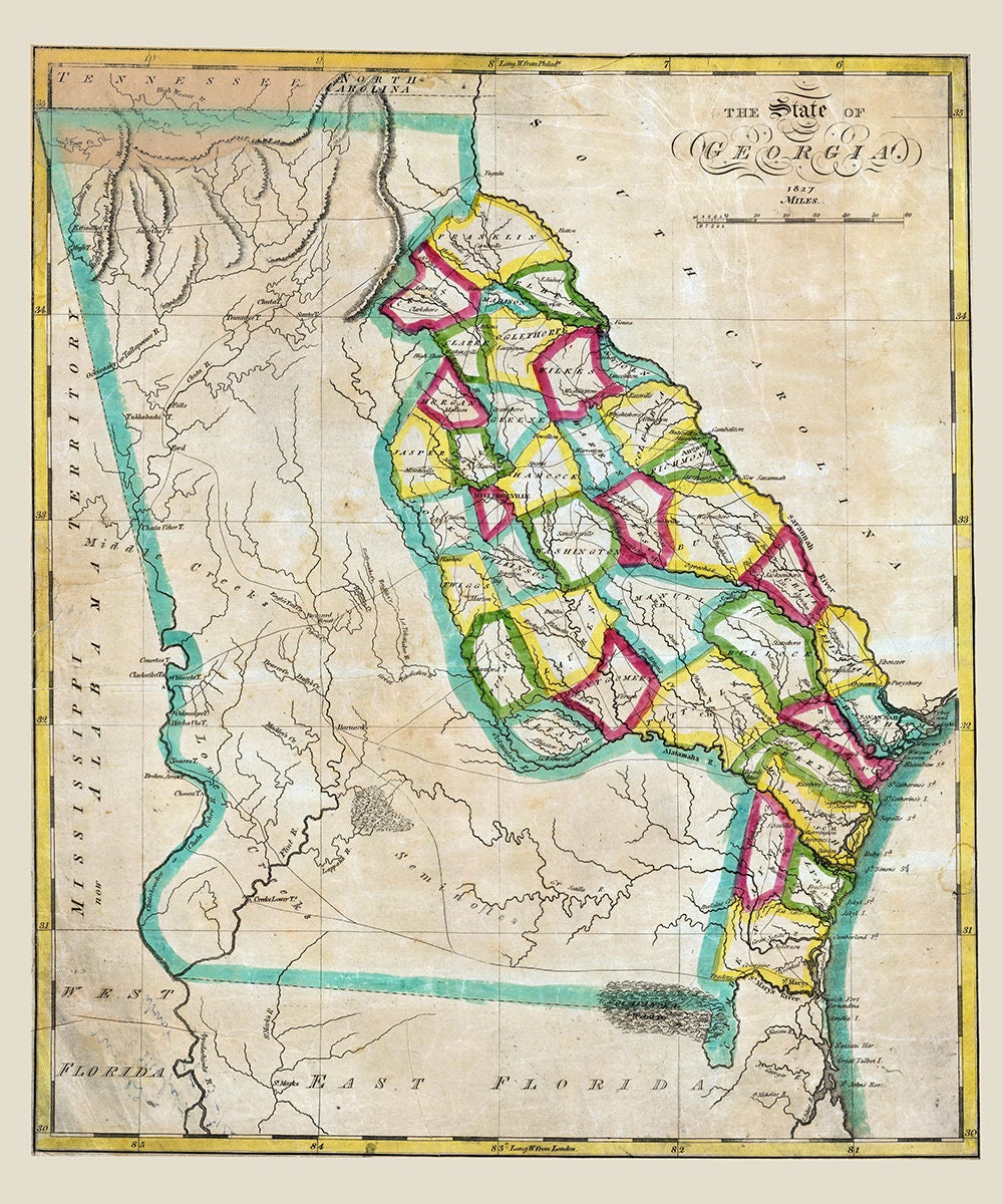 1827 Map of Georgia