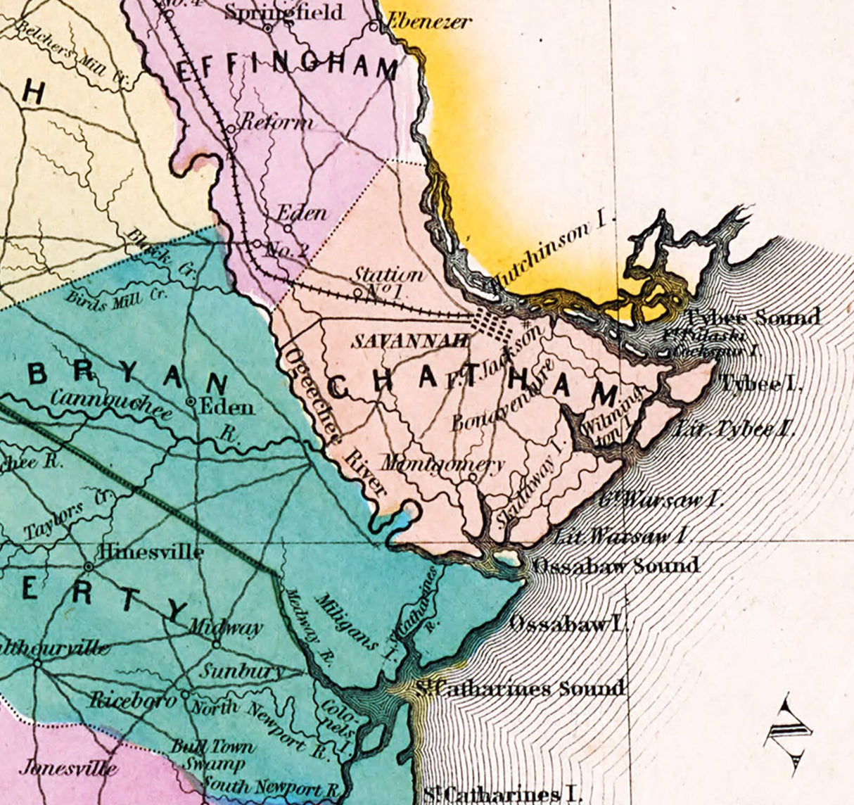 1851 Map of Georgia