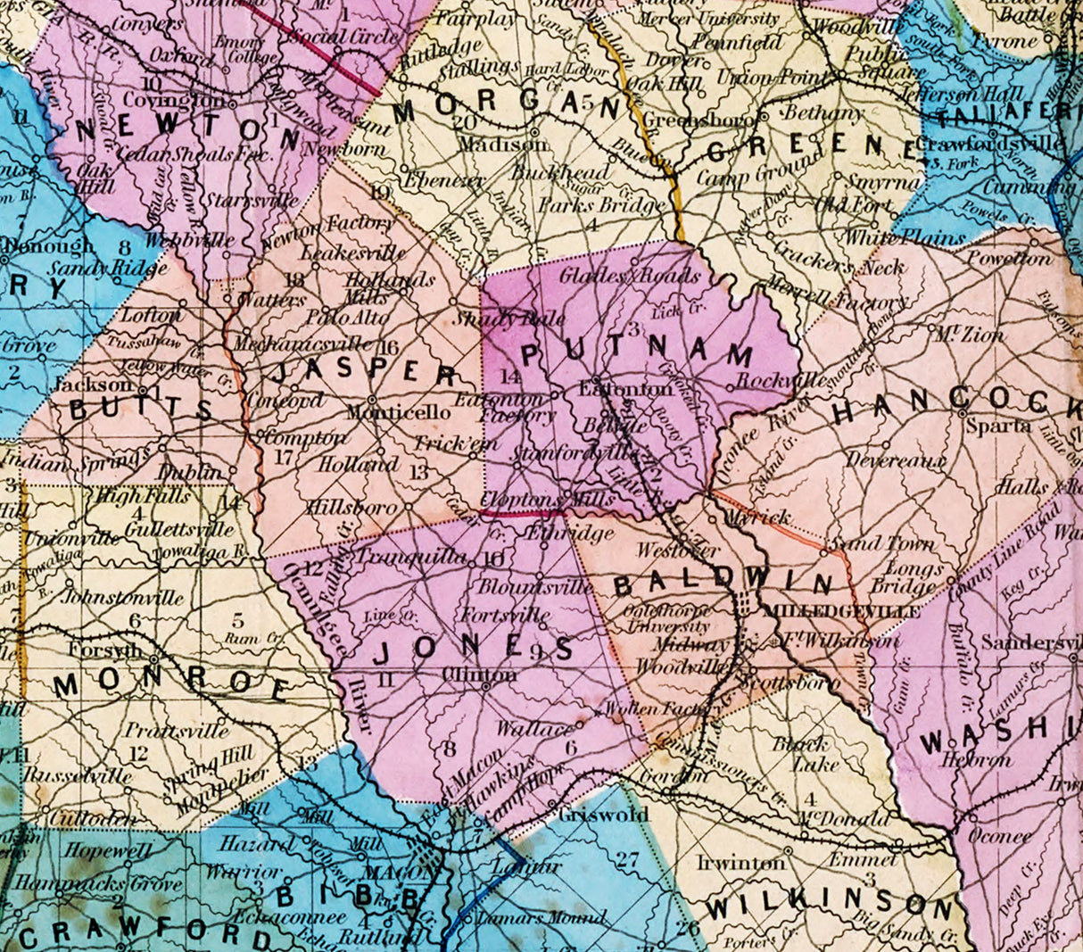 1851 Map of Georgia