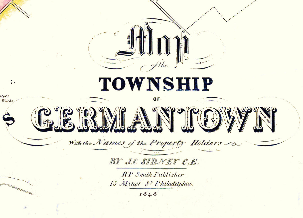 1848 Map of Germantown Pennsylvania