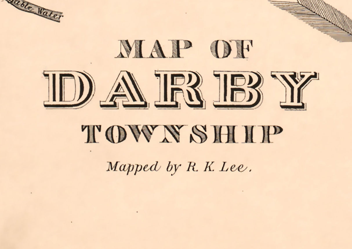 1875 Map of Darby Township Delaware County Pennsylvania