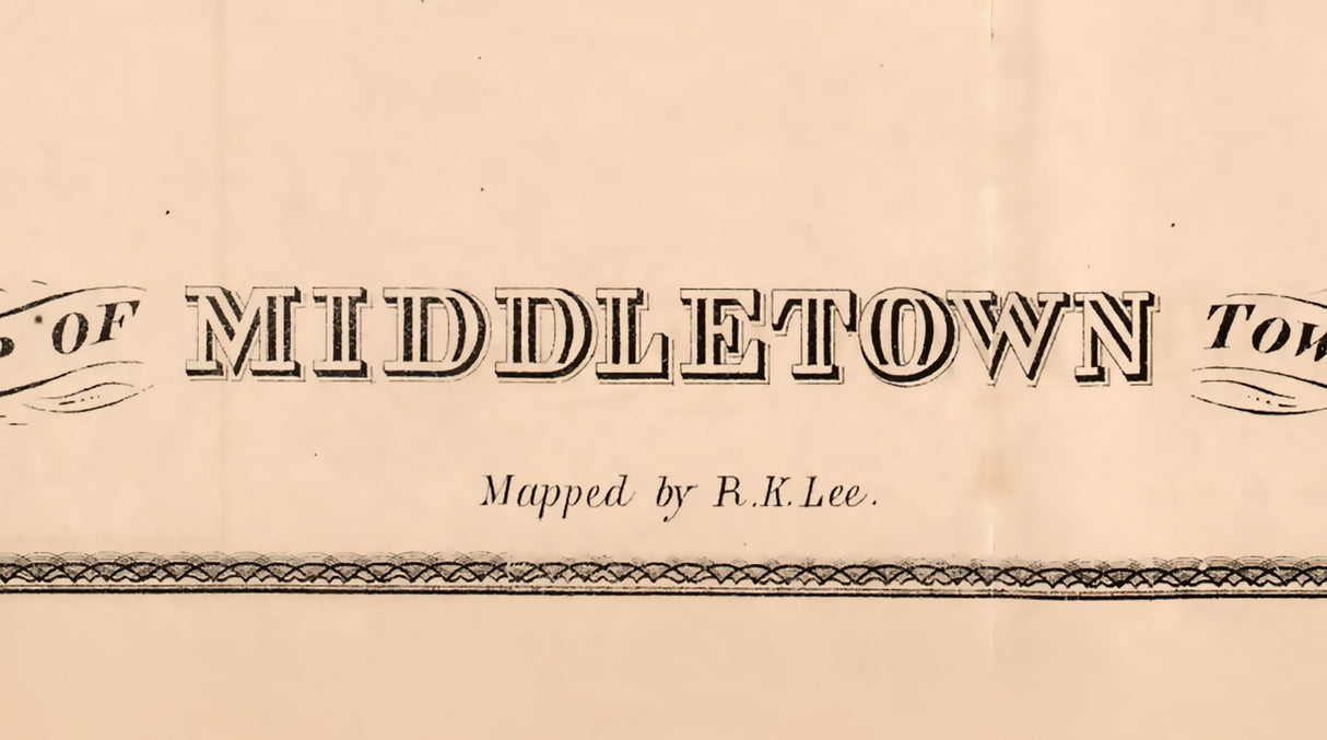 1875 Map of Middletown Township Delaware County Pennsylvania