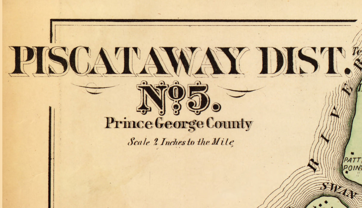 1879 Map of Piscataway District Montgomery County Maryland
