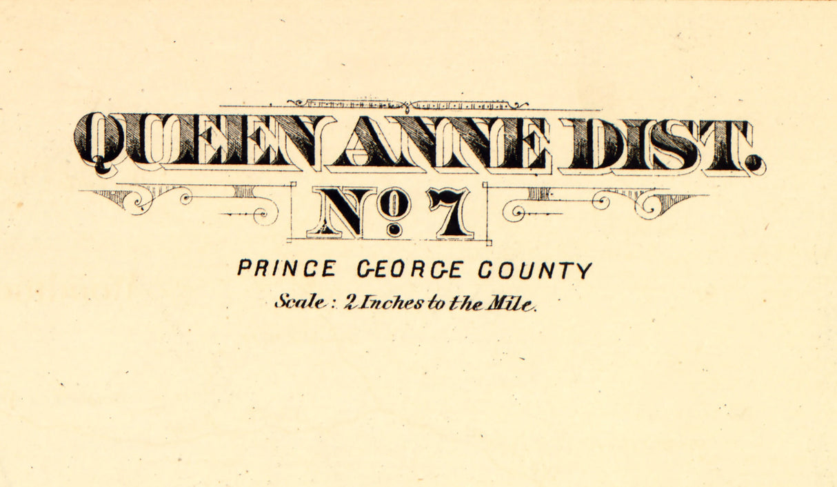 1879 Map of Queen Anne District Montgomery County Maryland