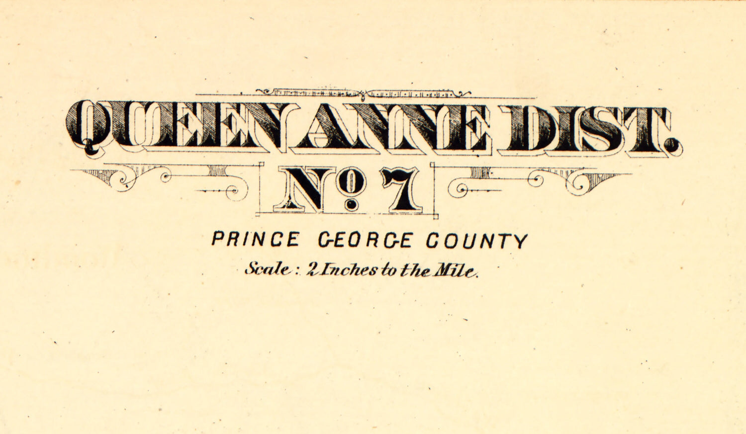1879 Map of Queen Anne District Montgomery County Maryland