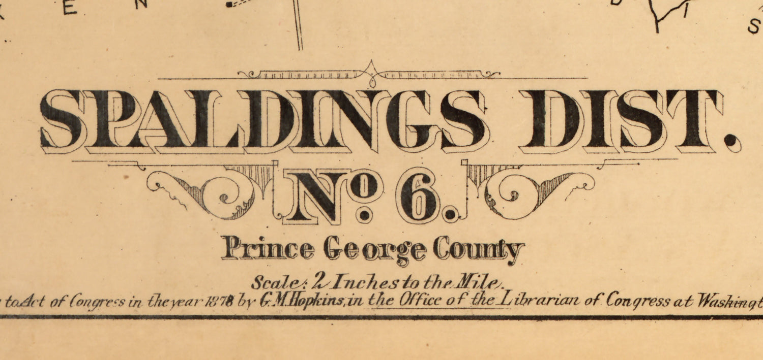 1879 Map of Spaldings District Montgomery County Maryland