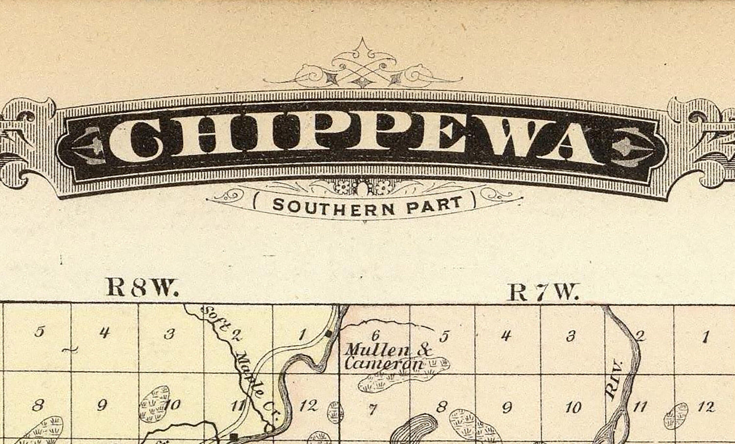 1878 Map of Chippewa County Wisconsin