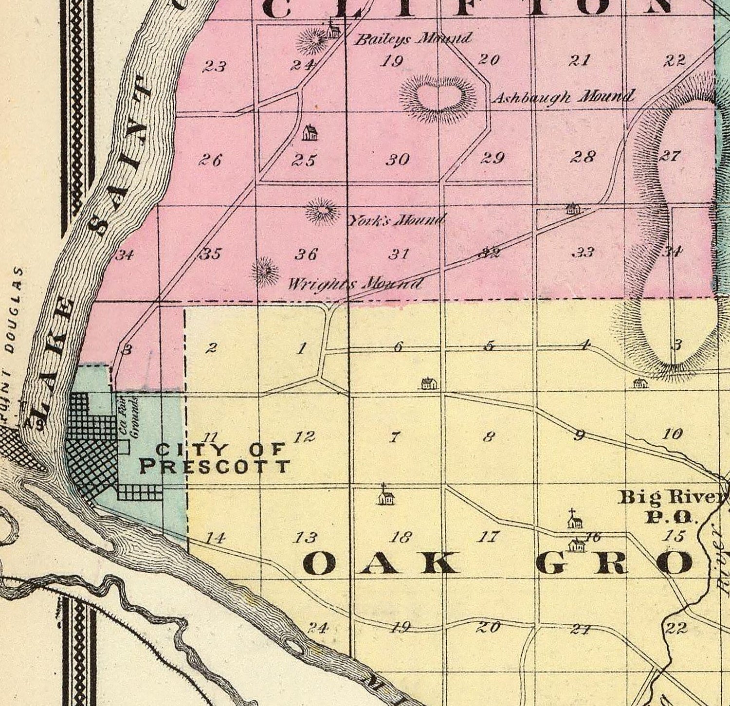 1878 Map of Pierce County Wisconsin
