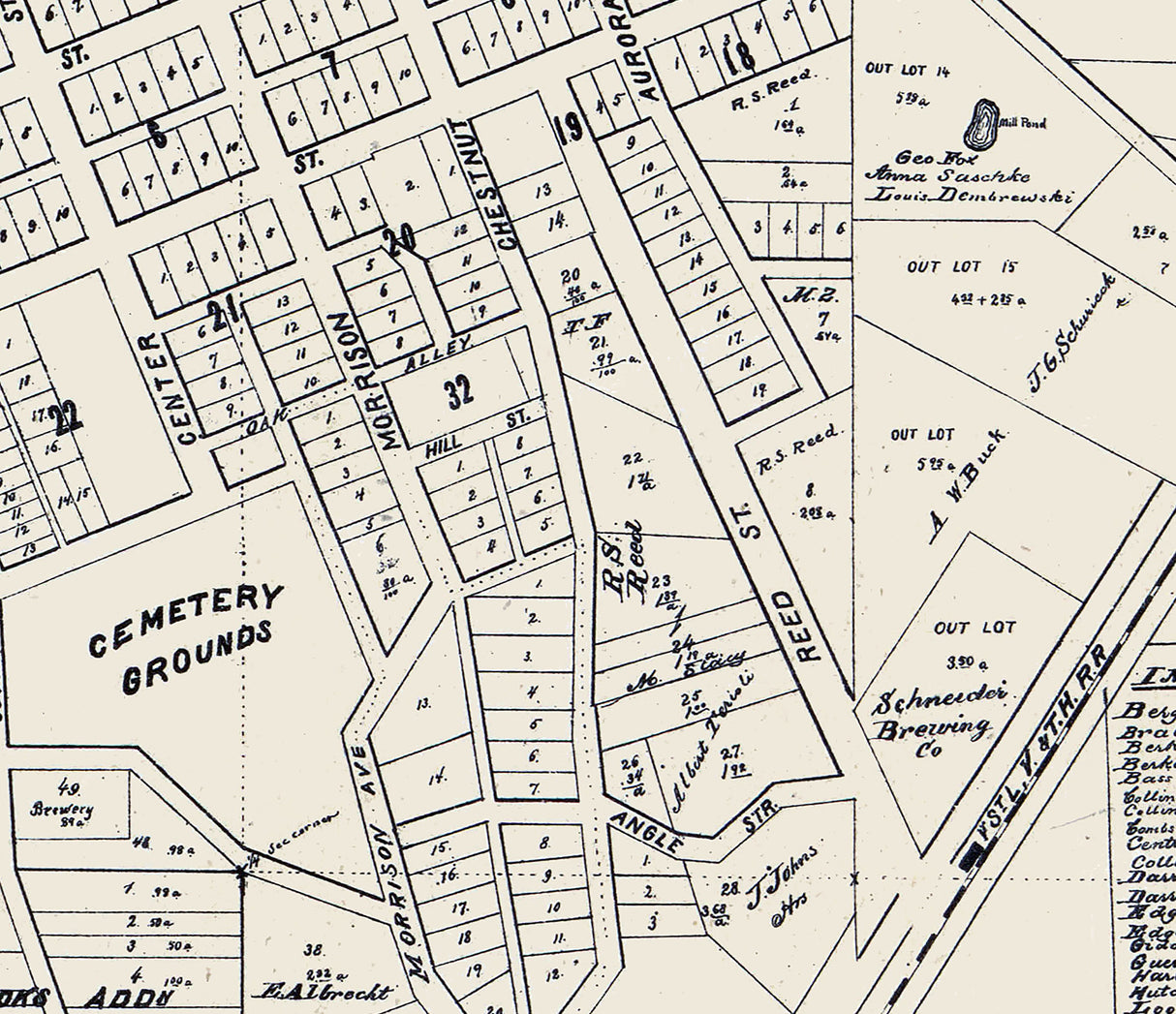1892 Map of Collinsville Madison County Illinois