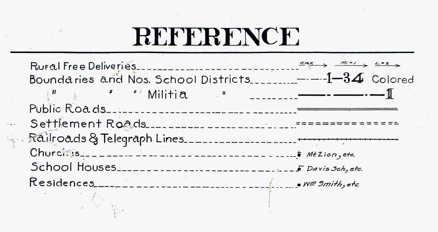 1910 Map of Franklin County Georgia