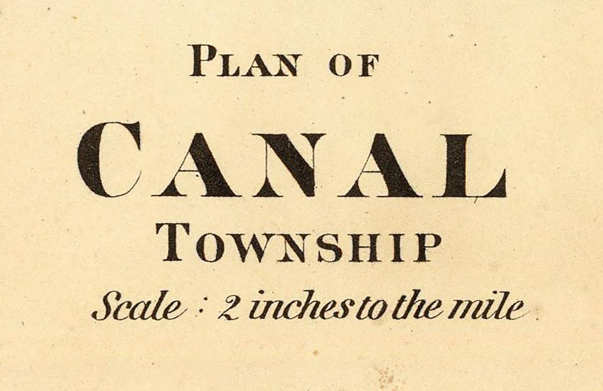 1865 Map of Canal Township Venango County Pennsylvania Oil Region