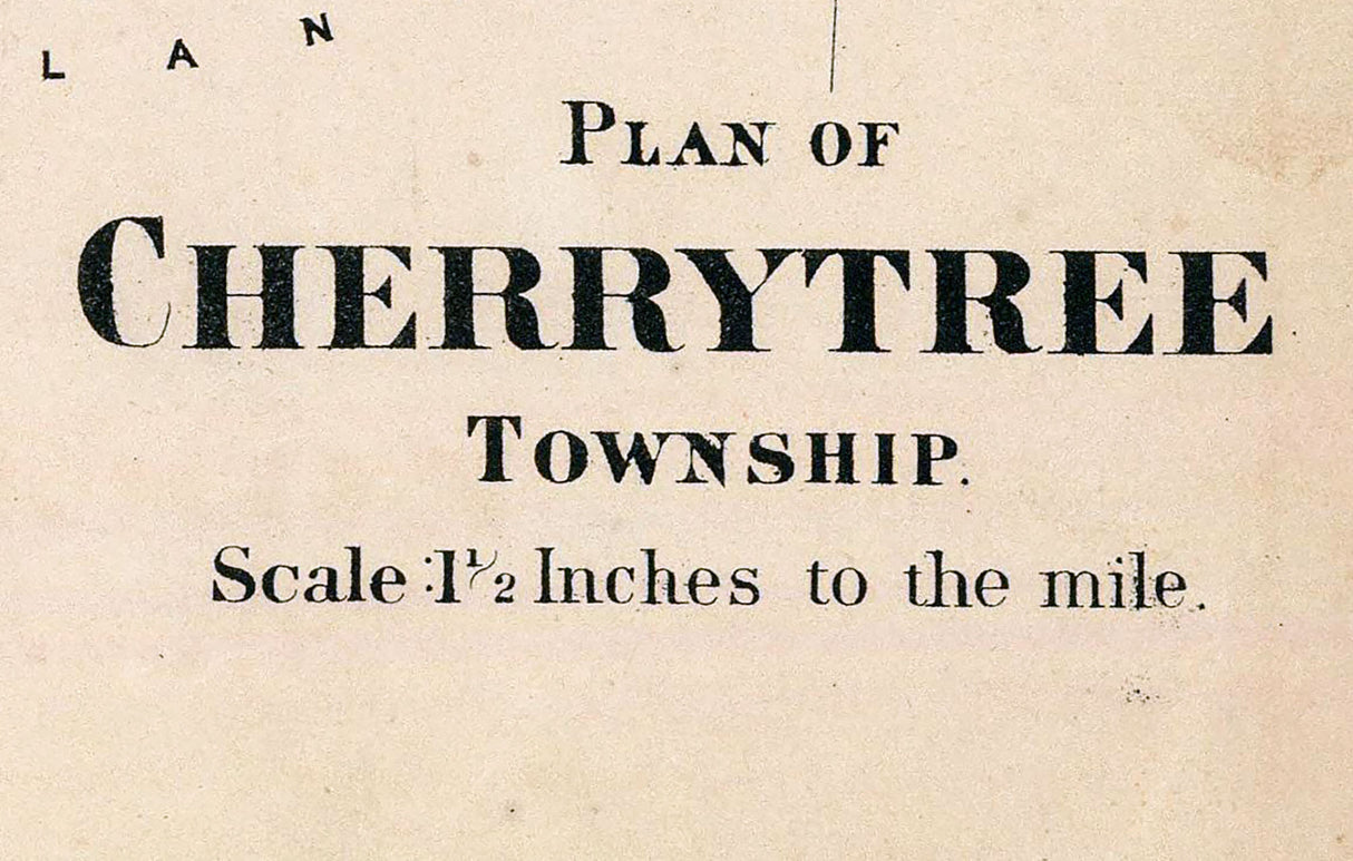 1865 Map of Cherrytree Township Venango County Pennsylvania Oil Region
