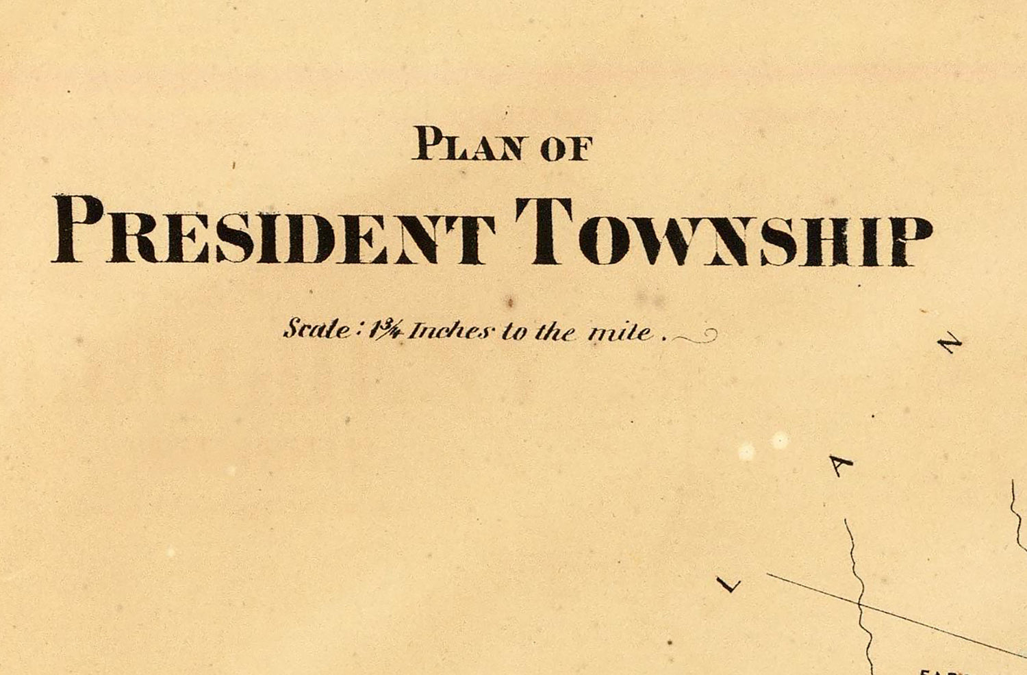 1865 Map of President Township Venango County Pennsylvania Oil Region