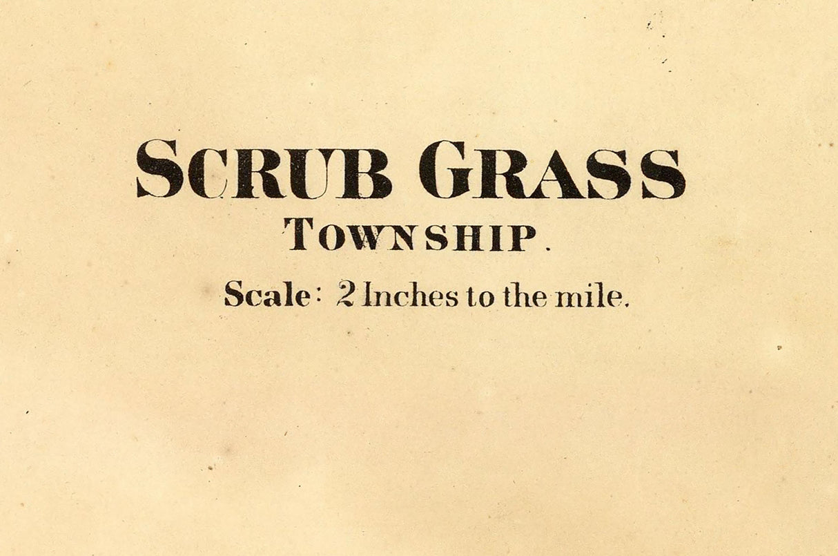 1865 Map of Scrub Grass Township Venango County Pennsylvania Oil Region