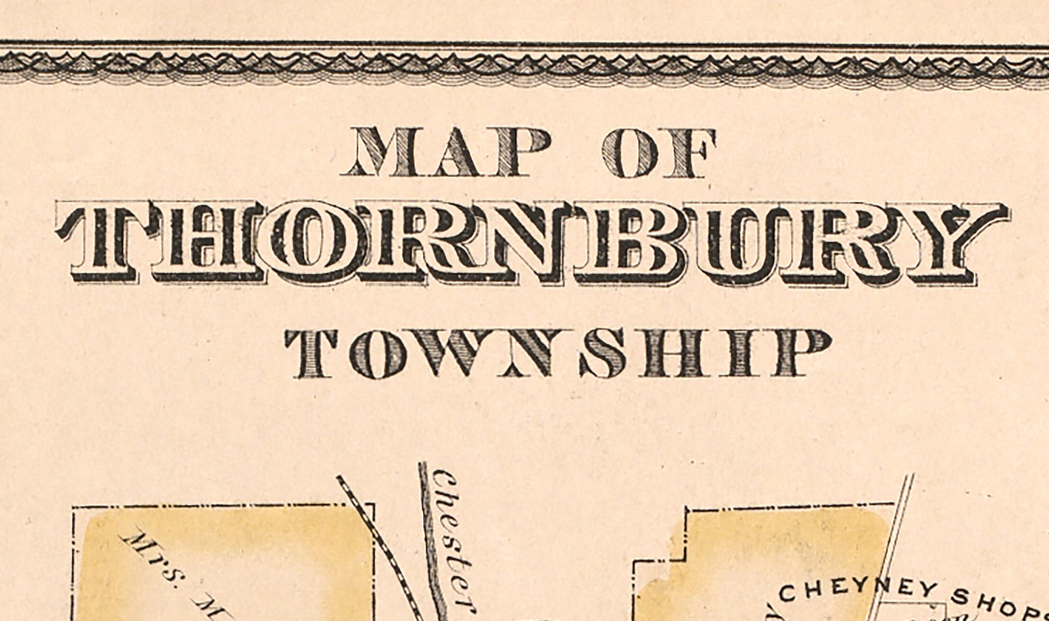 1875 Map of Thornbury Township Delaware County Pennsylvania