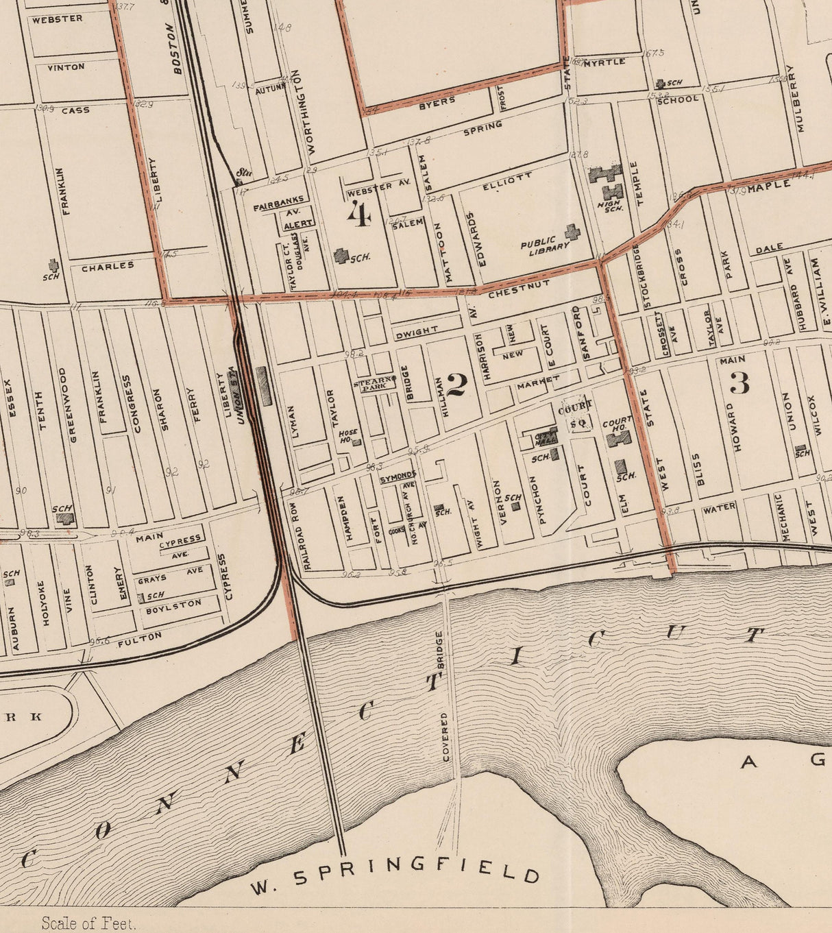 1891 Map of Springfield Massachusetts