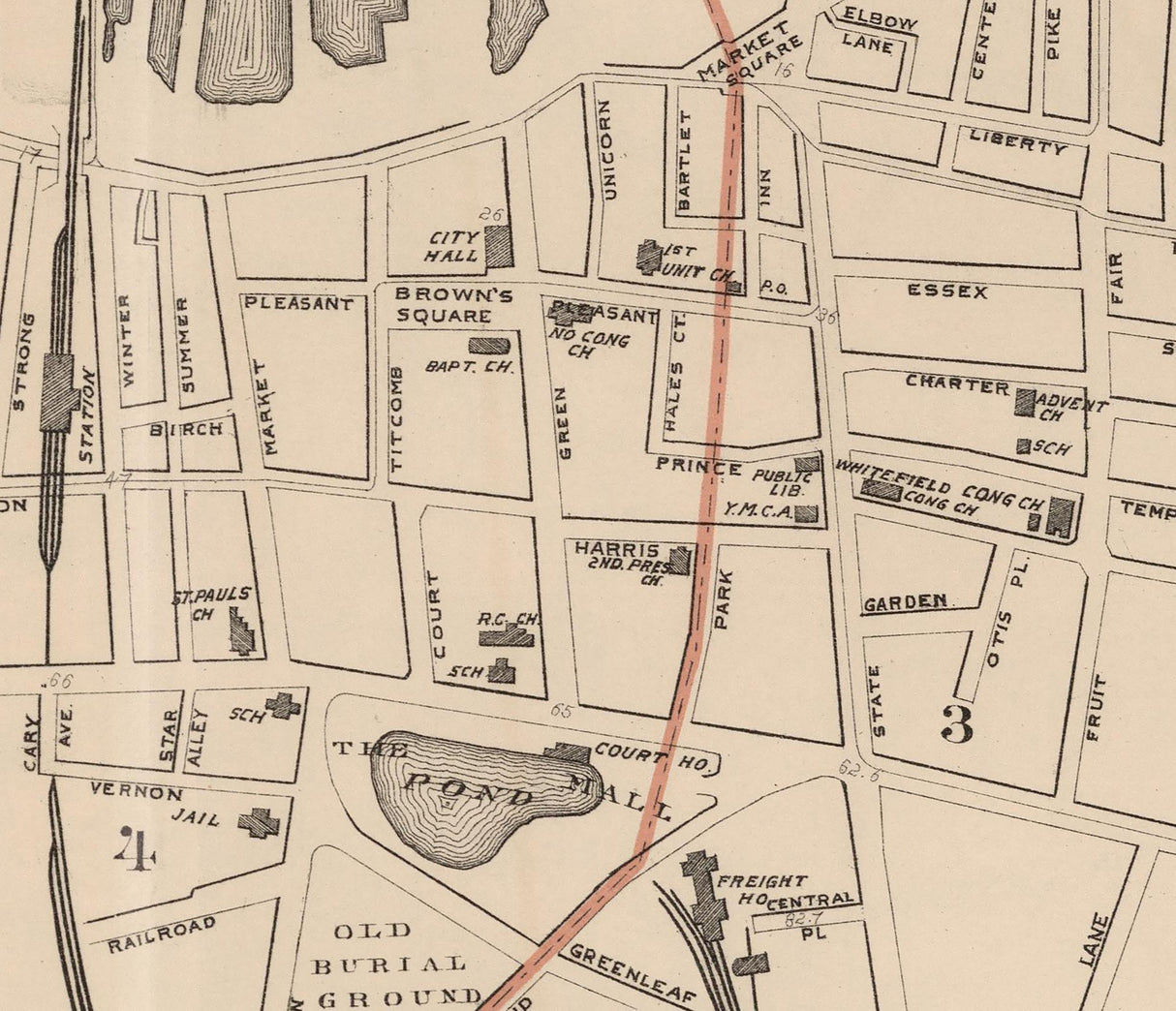 1891 Map of Newburyport Massachusetts