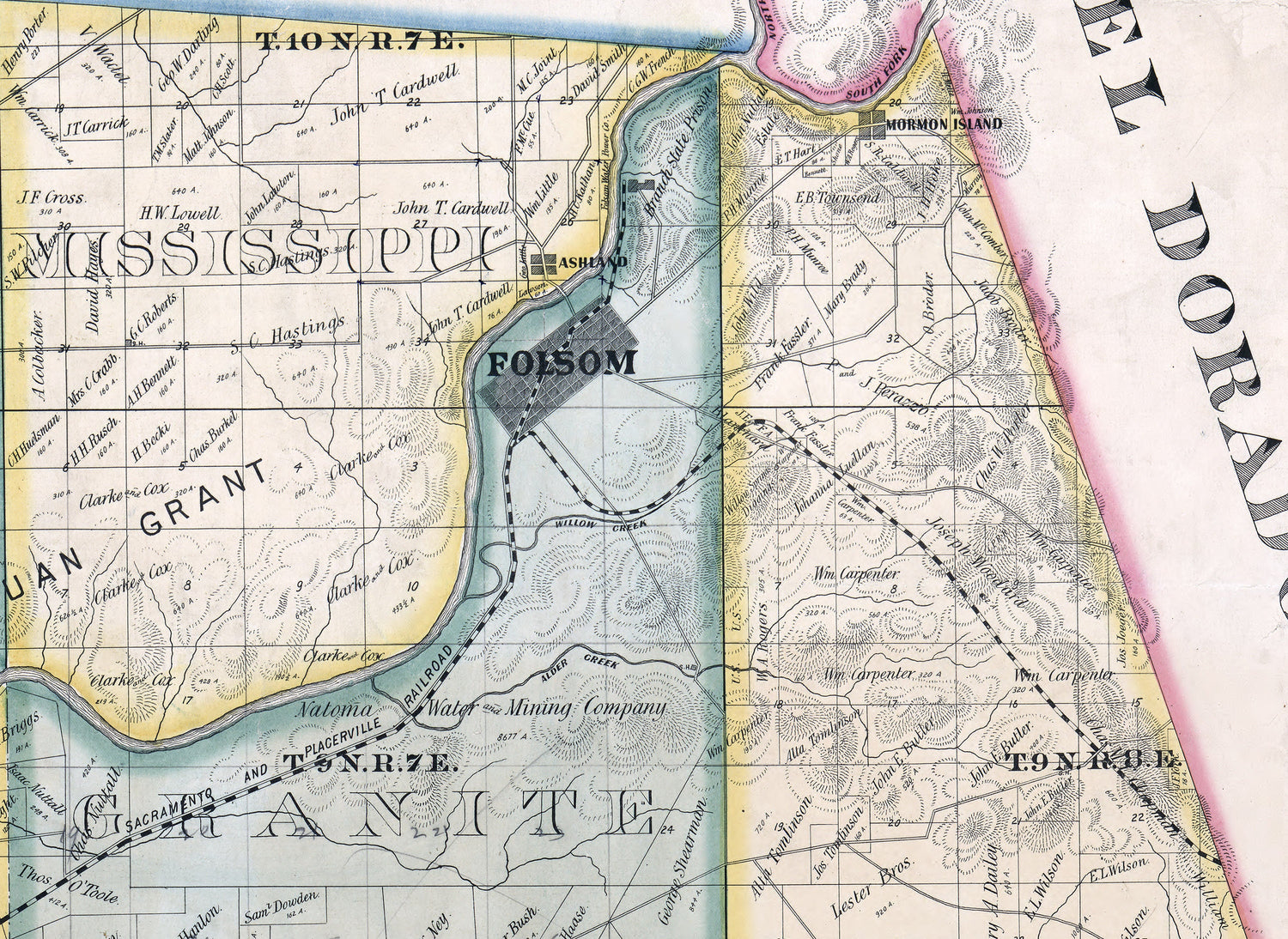 1885 Map of Sacramento County California