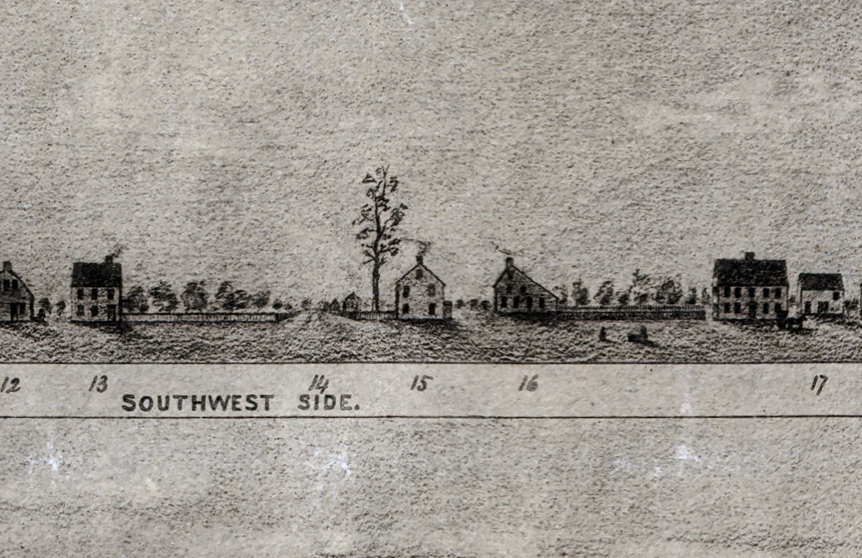 1820 Panoramic Map of Lynn Massachusetts