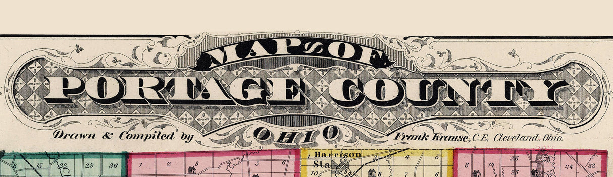1874 Map of Portage County Ohio