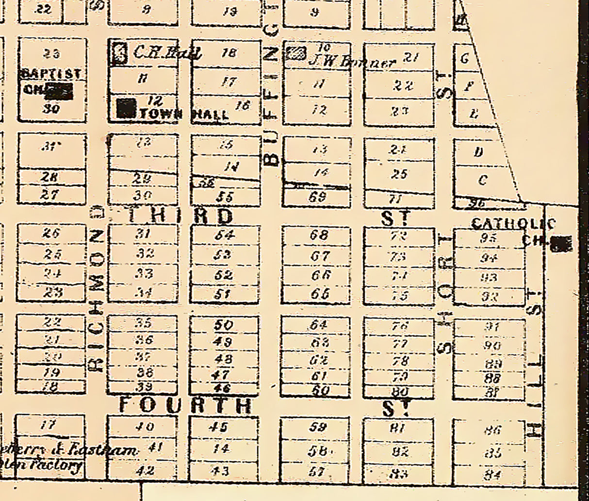 1873 Map of Cuyandotte Cabell County West Virginia