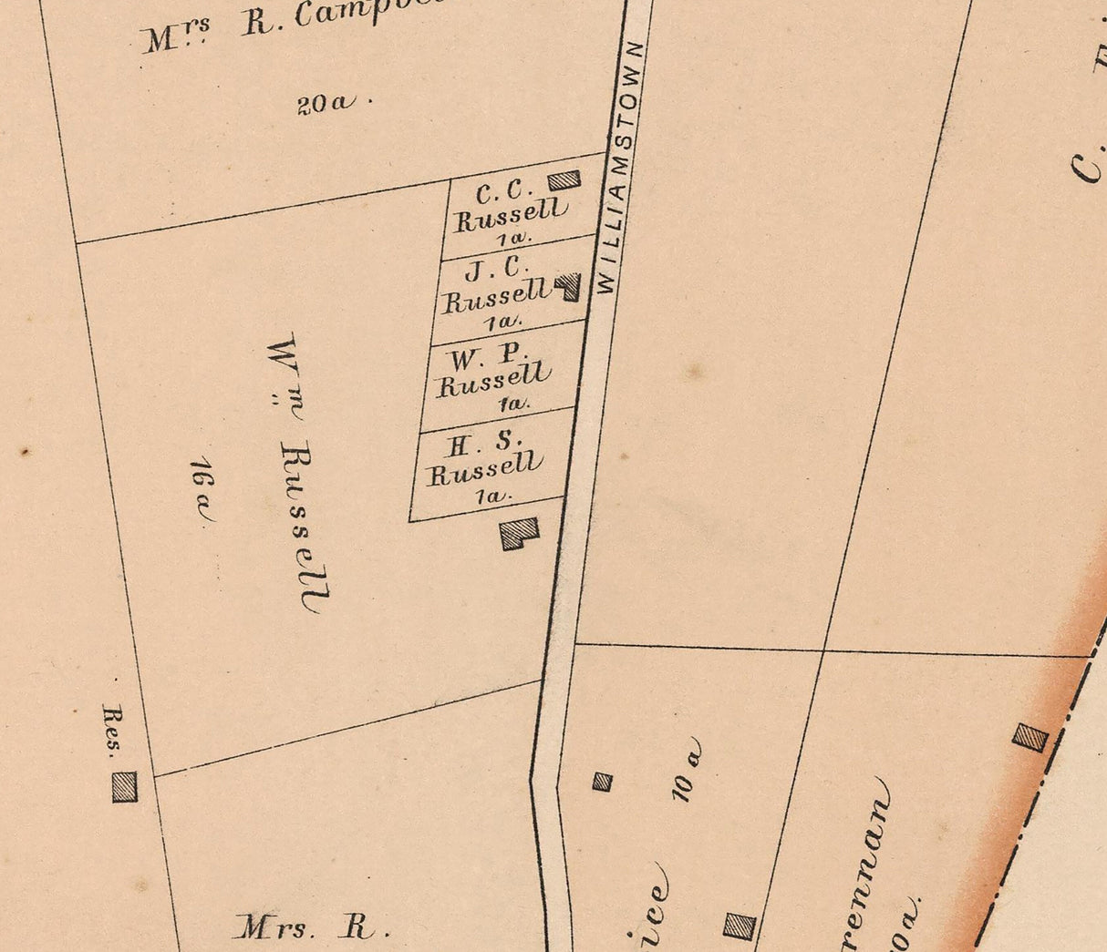 1886 Map of Williamstown West Virginia