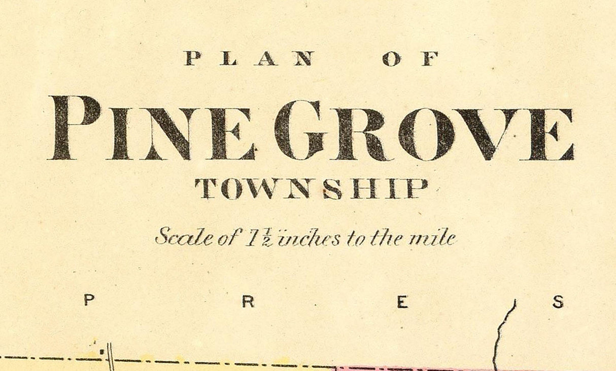 1865 Map of Pine Grove Township Venango County Pennsylvania Oil Region