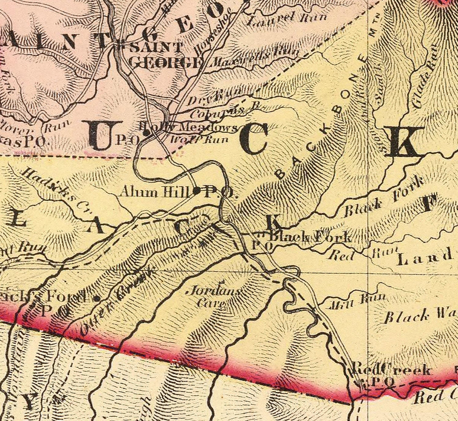 1873 Map of Preston Taylor Barbour and Tucker County West Virginia