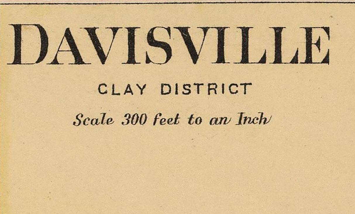 1886 Map of Davisville West Virginia