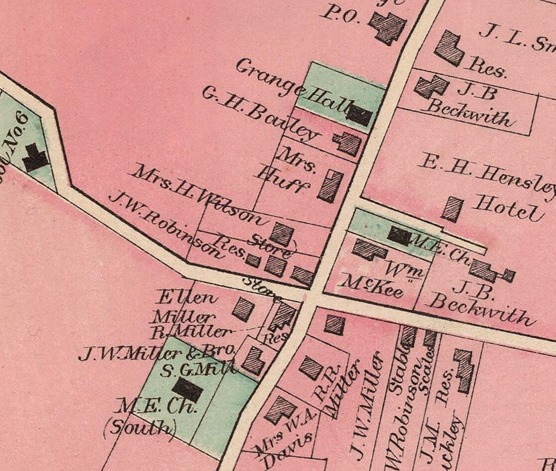 1886 Map of Lubeck West Virginia