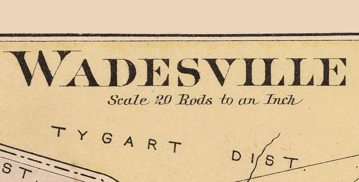 1886 Map of Wadesville West Virginia