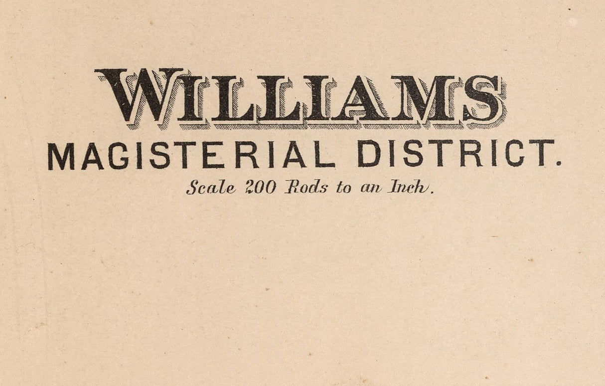 1886 Map of Williams District Wood County West Virginia