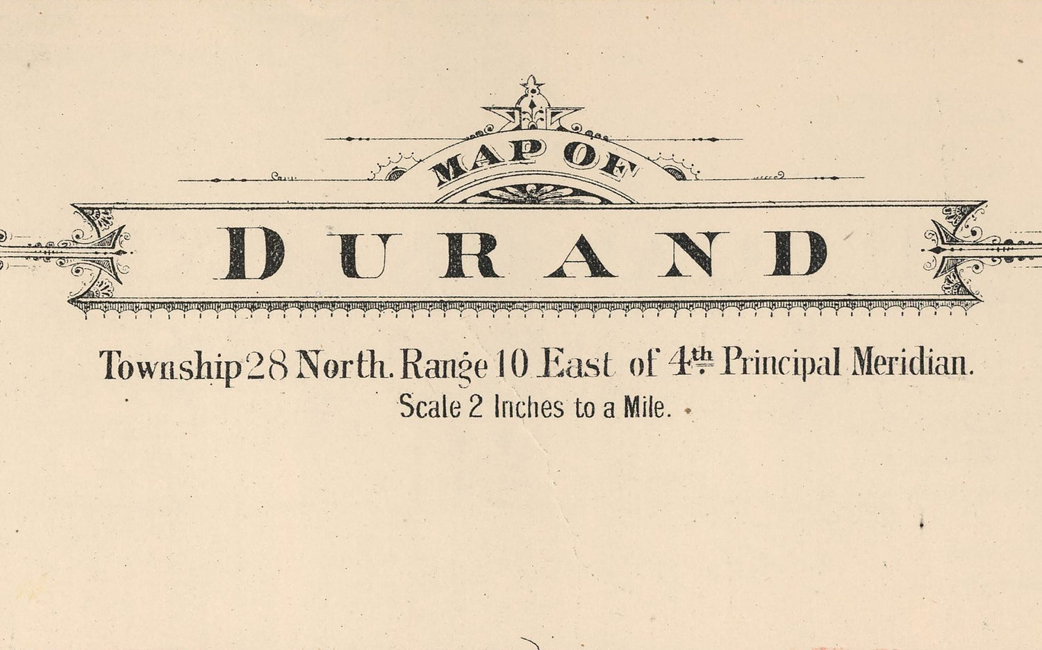 1886 Map of Durand Township Winnebago County Illinois