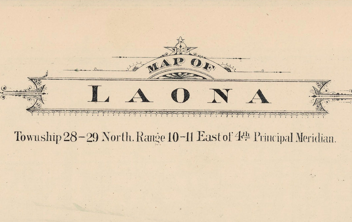 1886 Map of Laona Township Winnebago County Illinois