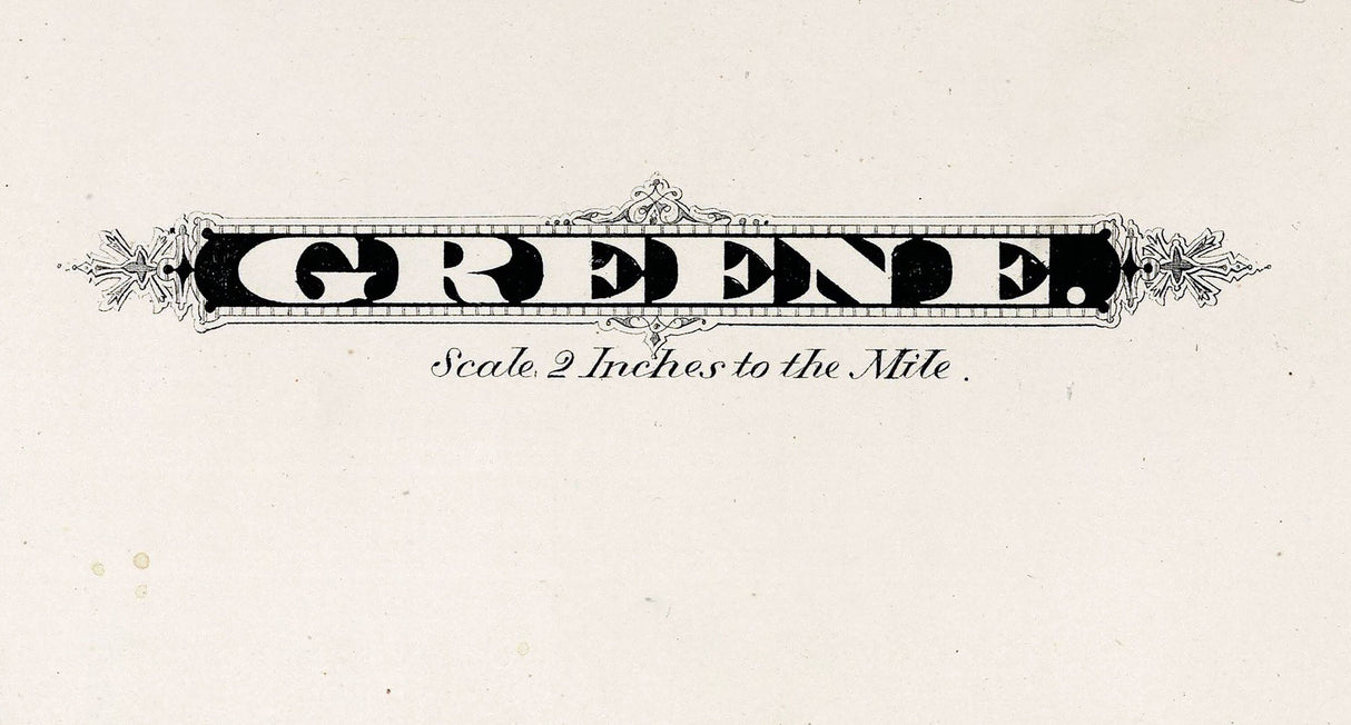 1876 Map of Greene Township Greene County Pennsylvania