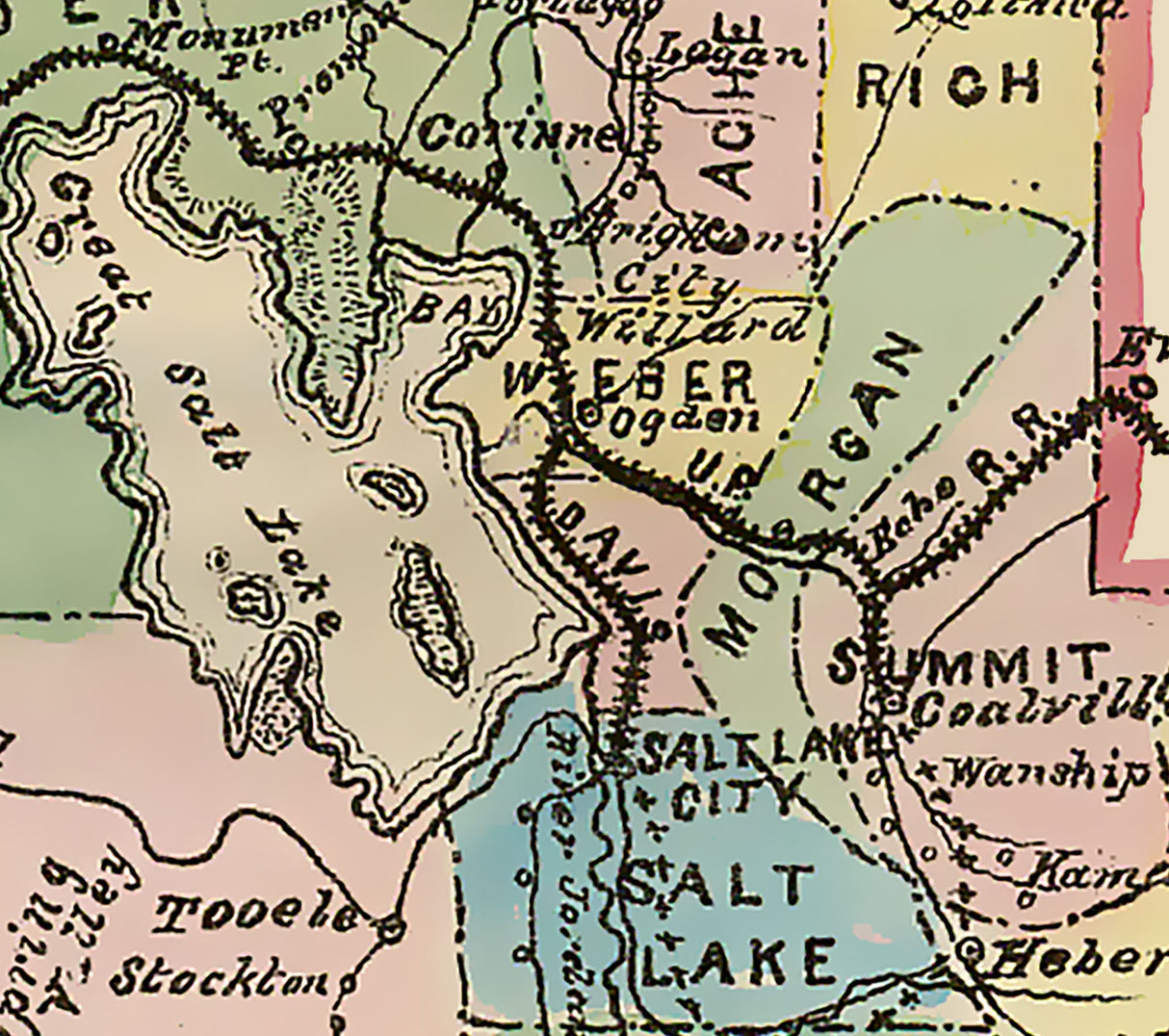 1870 Map of Utah