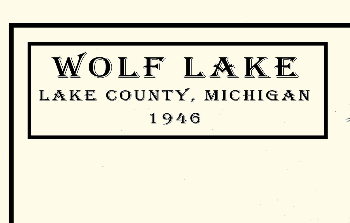 1946 Map of Wolf Lake Lake County Michigan