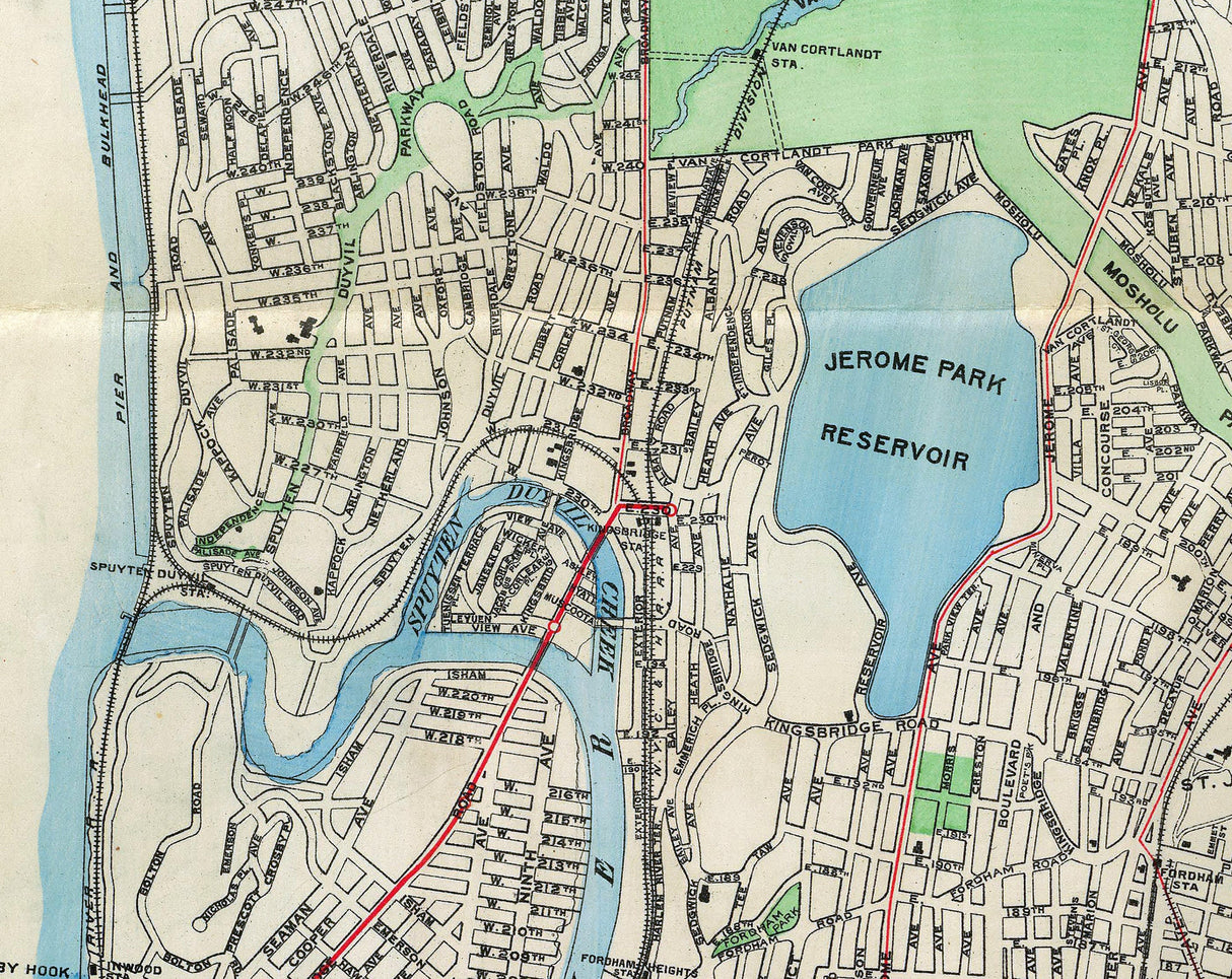 1900 Map of The Bronx New York