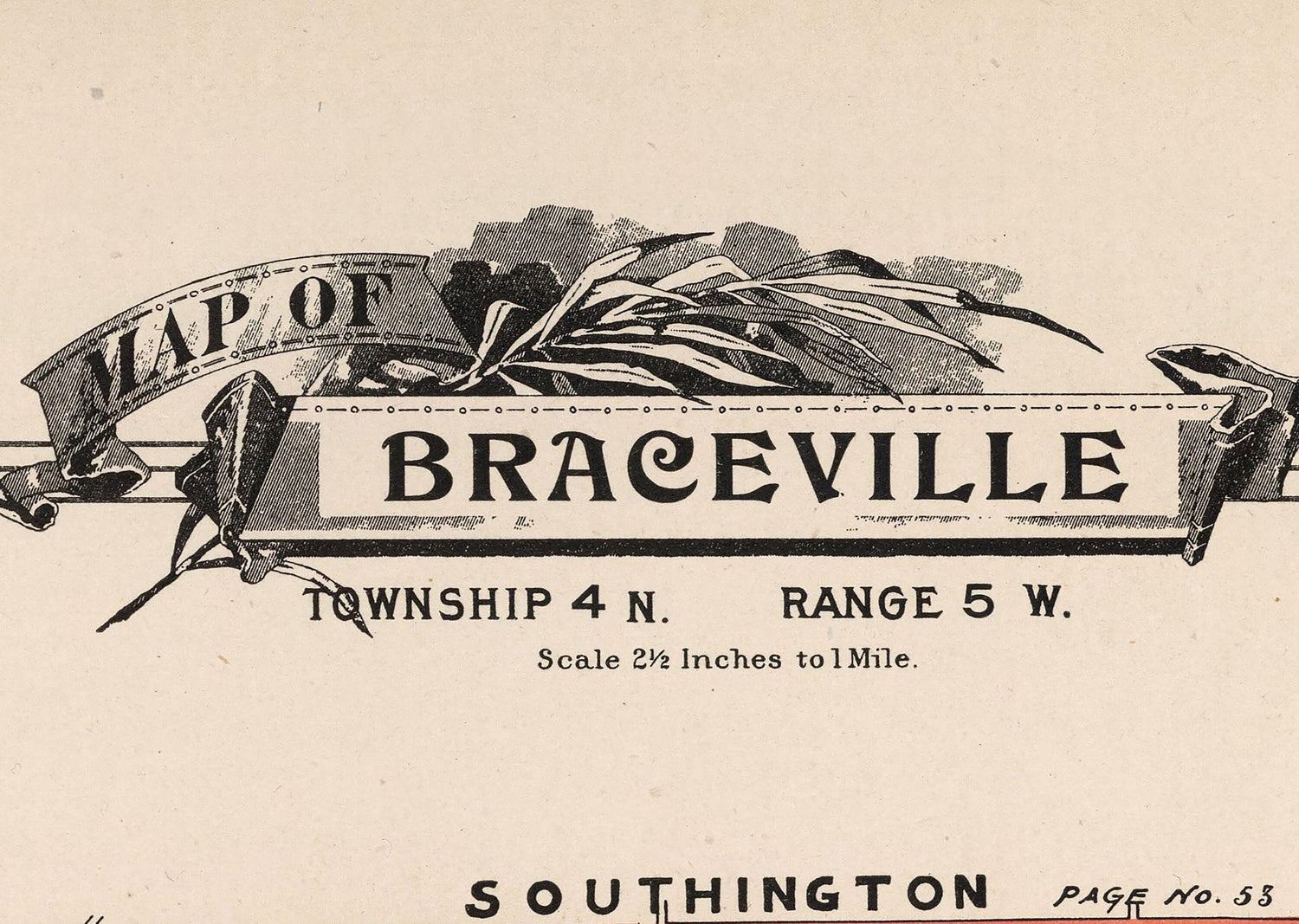 1899 Map of Braceville Township Trumbull County Ohio